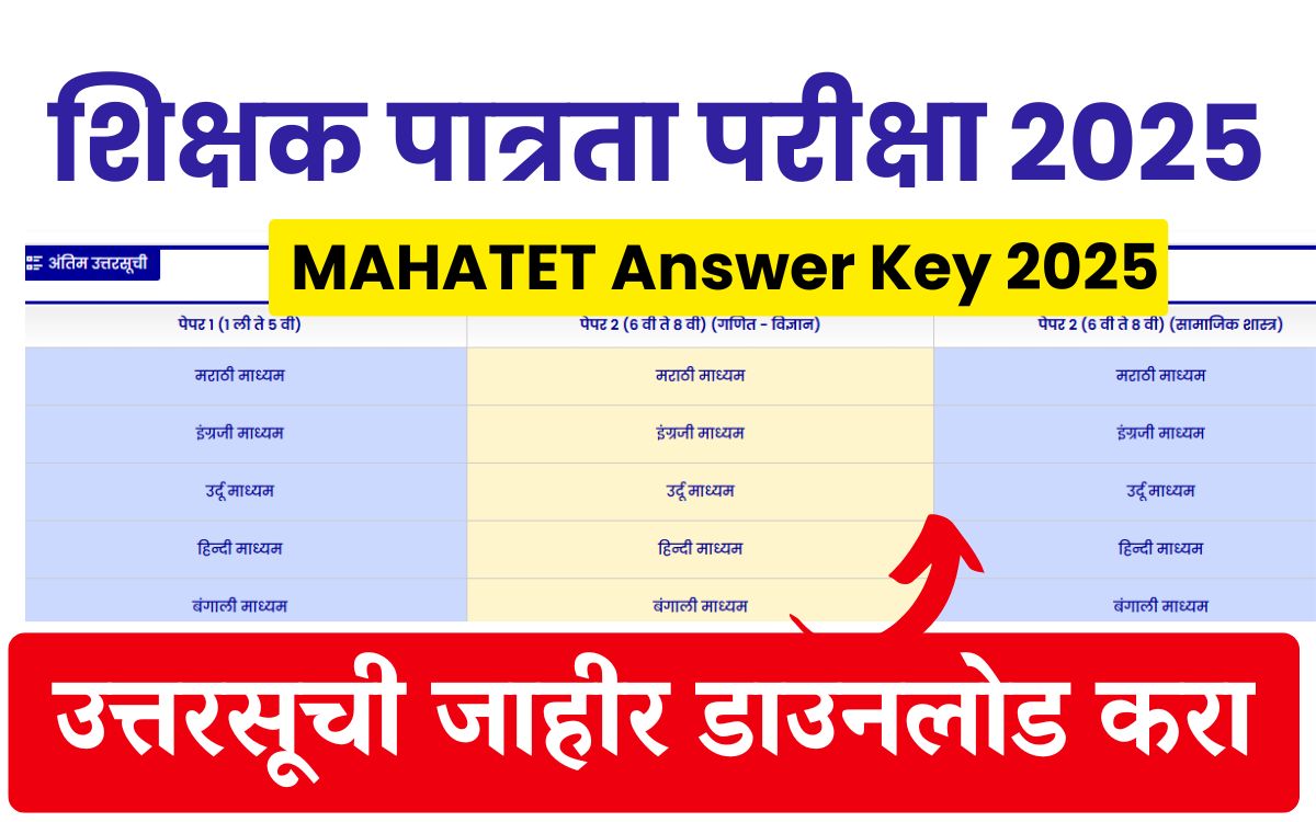 MAHATET Exam Answer Key 2025