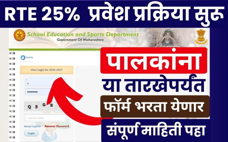 RTE Admission Online form 2026